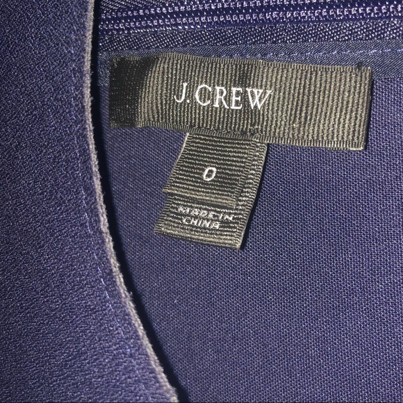 J. Crew Scalloped Dress Navy - Picture 4 of 4